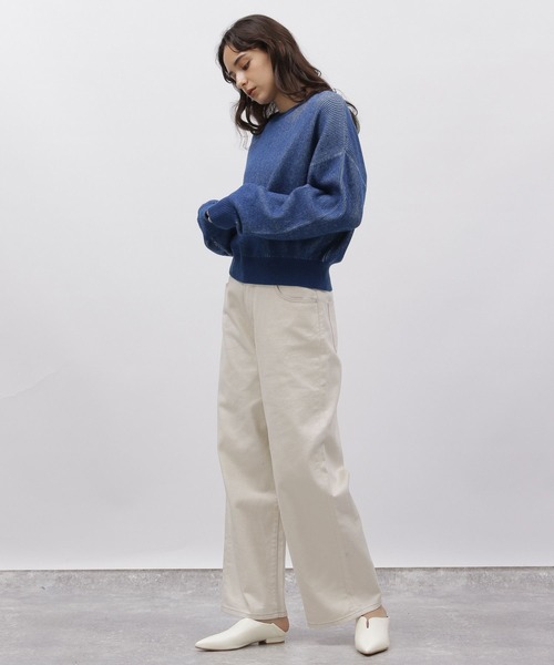 LAKOLE（ラコレ）の「配色アゼプルオーバー / 977356（ニット/セーター・レディース・ブラック/ライトイエロー/ブルー/ベージュ・SMALL/MEDIUM）」の10枚目の写真