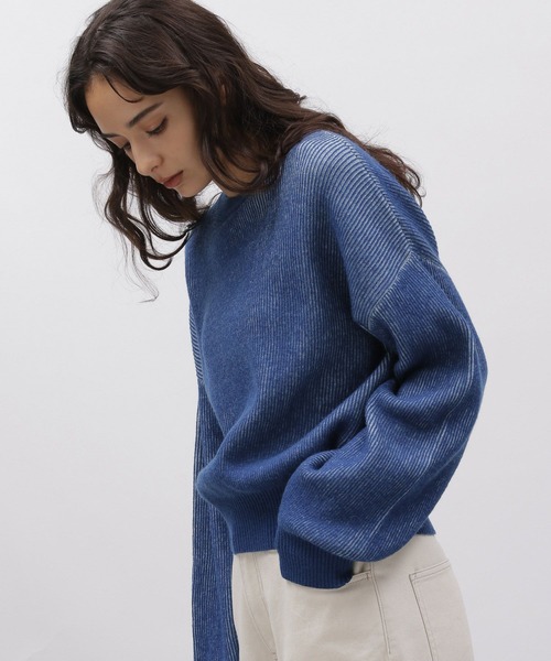 LAKOLE（ラコレ）の「配色アゼプルオーバー / 977356（ニット/セーター・レディース・ブラック/ライトイエロー/ブルー/ベージュ・SMALL/MEDIUM）」の11枚目の写真