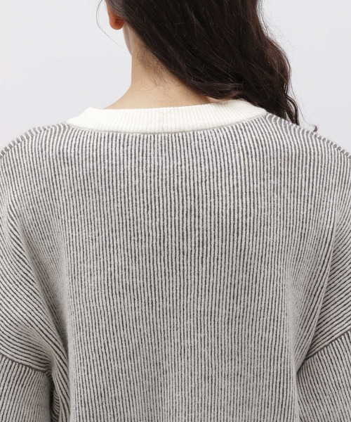 LAKOLE（ラコレ）の「配色アゼプルオーバー / 977356（ニット/セーター・レディース・ブラック/ライトイエロー/ブルー/ベージュ・SMALL/MEDIUM）」の21枚目の写真