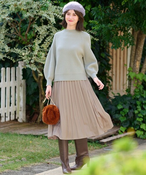 ANY SIS(エニィスィス)の「【大人百花掲載 ヨンアさん着用】冬のシャルマン ラグランスリーブ ニット(ニット/セーター・レディース・ブラック系/ライラック系/ダルブルー系/ライトグリーン系/ピンク系/アイボリー系・0)」の11枚目の写真