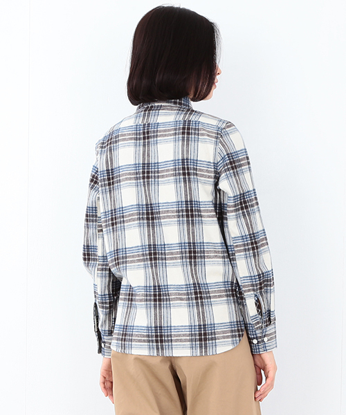 BEAMS BOY（ビームスボーイ）の「BEAMS BOY / ネル チェックシャツ 15FW（シャツ/ブラウス・レディース・オフホワイト/ブラウン/ネイビー・ONE SIZE）」の5枚目の写真
