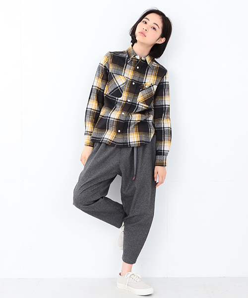 BEAMS BOY（ビームスボーイ）の「BEAMS BOY / ネル チェックシャツ 15FW（シャツ/ブラウス・レディース・オフホワイト/ブラウン/ネイビー・ONE SIZE）」の17枚目の写真