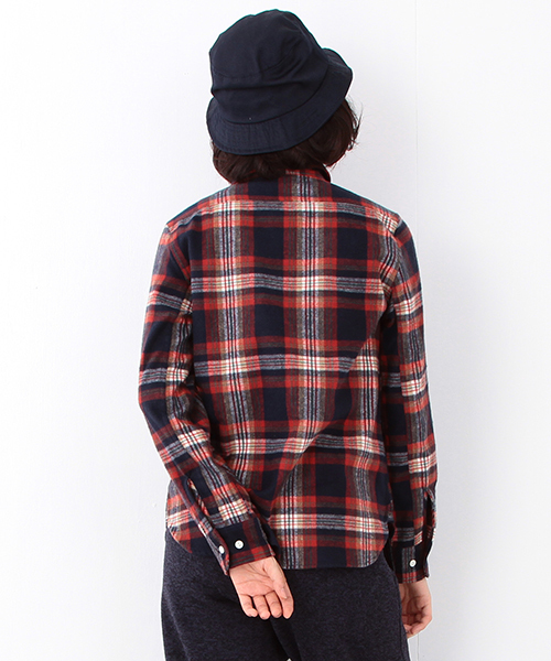 BEAMS BOY（ビームスボーイ）の「BEAMS BOY / ネル チェックシャツ 15FW（シャツ/ブラウス・レディース・オフホワイト/ブラウン/ネイビー・ONE SIZE）」の10枚目の写真