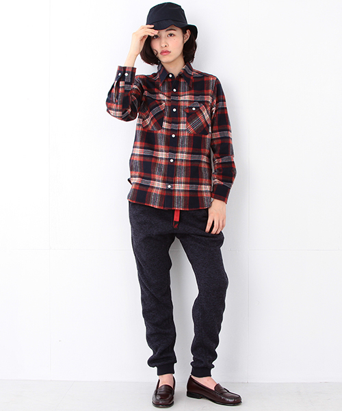 BEAMS BOY（ビームスボーイ）の「BEAMS BOY / ネル チェックシャツ 15FW（シャツ/ブラウス・レディース・オフホワイト/ブラウン/ネイビー・ONE SIZE）」の11枚目の写真