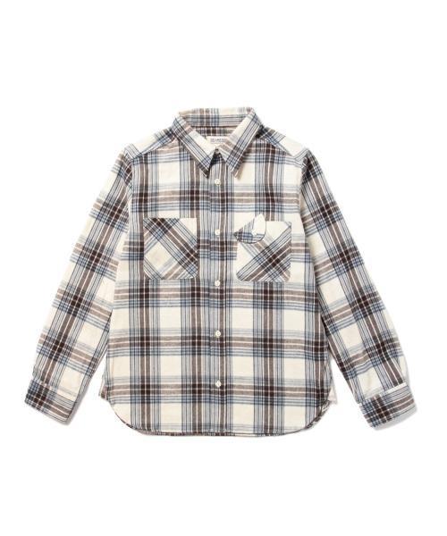 BEAMS BOY（ビームスボーイ）の「BEAMS BOY / ネル チェックシャツ 15FW（シャツ/ブラウス・レディース・オフホワイト/ブラウン/ネイビー・ONE SIZE）」の18枚目の写真