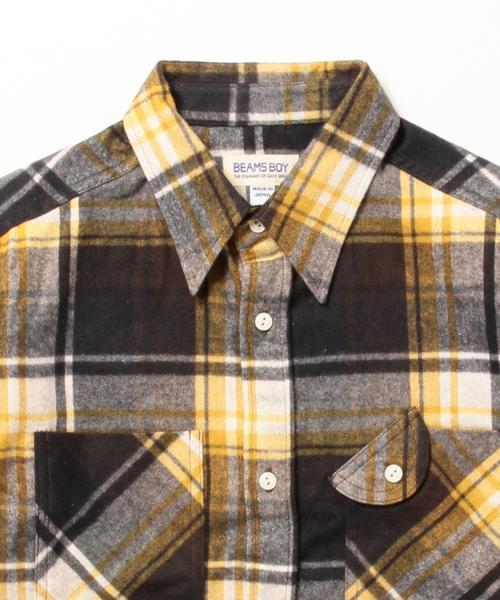 BEAMS BOY（ビームスボーイ）の「BEAMS BOY / ネル チェックシャツ 15FW（シャツ/ブラウス・レディース・オフホワイト/ブラウン/ネイビー・ONE SIZE）」の13枚目の写真