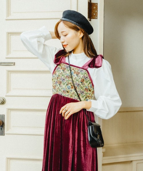 kutir（クティール）の「【クティールとレトロ】ゴブランベロアキャミワンピース（ワンピース・レディース・ブラウン/レッド/ネイビー・MEDIUM/LARGE/SMALL）」の21枚目の写真