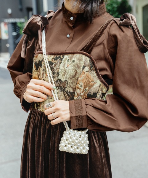 kutir（クティール）の「【クティールとレトロ】ゴブランベロアキャミ