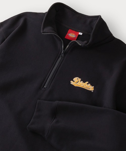 Dickies(ディッキーズ)の「【DICKIES/ディッキーズ】ワンポイント刺繍&ミニワッペンリブラインハーフジップスウェット/プルオーバー/ビッグシルエット/裏起毛(スウェット・メンズ・ホワイト/チャコールグレー/アッシュグレー/ブラック/ネイビー/アイボリー/ダークネイビー・M/L/XL)」の7枚目の写真