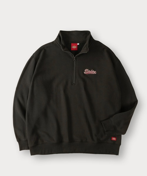 Dickies(ディッキーズ)の「【DICKIES/ディッキーズ】ワンポイント刺繍&ミニワッペンリブラインハーフジップスウェット/プルオーバー/ビッグシルエット/裏起毛(スウェット・メンズ・ホワイト/チャコールグレー/アッシュグレー/ブラック/ネイビー/アイボリー/ダークネイビー・M/L/XL)」の10枚目の写真