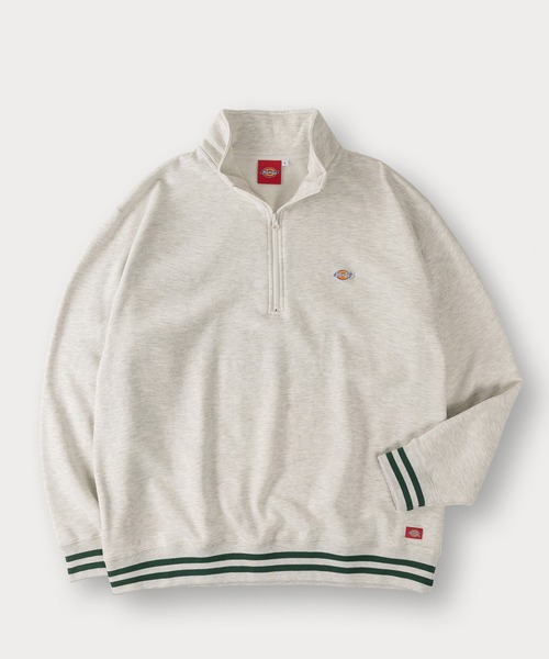 Dickies(ディッキーズ)の「【DICKIES/ディッキーズ】ワンポイント刺繍&ミニワッペンリブラインハーフジップスウェット/プルオーバー/ビッグシルエット/裏起毛(スウェット・メンズ・ホワイト/チャコールグレー/アッシュグレー/ブラック/ネイビー/アイボリー/ダークネイビー・M/L/XL)」の20枚目の写真