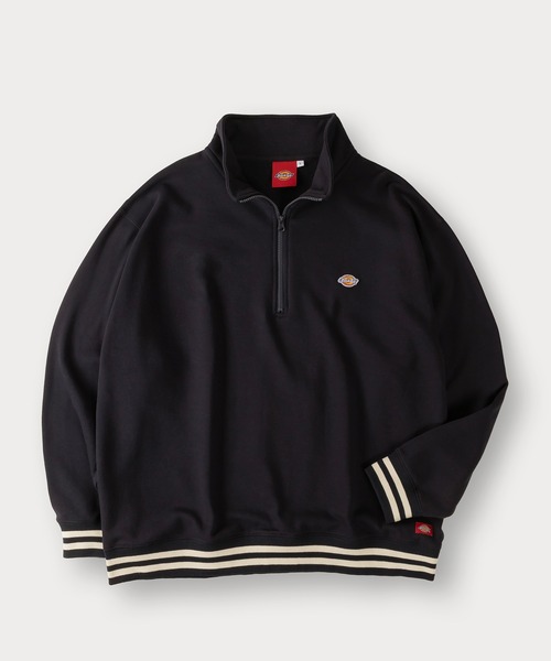 Dickies(ディッキーズ)の「【DICKIES/ディッキーズ】ワンポイント刺繍&ミニワッペンリブラインハーフジップスウェット/プルオーバー/ビッグシルエット/裏起毛(スウェット・メンズ・ホワイト/チャコールグレー/アッシュグレー/ブラック/ネイビー/アイボリー/ダークネイビー・M/L/XL)」の15枚目の写真