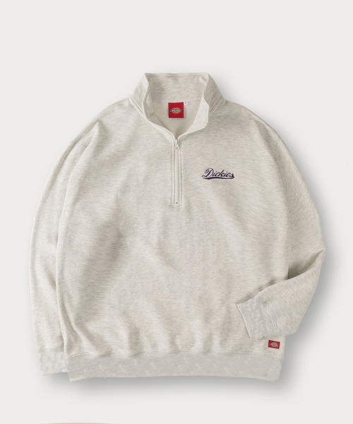 Dickies(ディッキーズ)の「【DICKIES/ディッキーズ】ワンポイント刺繍&ミニワッペンリブラインハーフジップスウェット/プルオーバー/ビッグシルエット/裏起毛(スウェット・メンズ・ホワイト/チャコールグレー/アッシュグレー/ブラック/ネイビー/アイボリー/ダークネイビー・M/L/XL)」の12枚目の写真