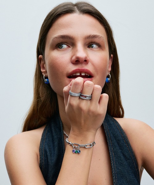 パンドラ ブレスレット リング Pandora ME メタルビーズ ＆ リンク チェーン シルバー ブレスレット