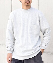 SHIPS any | SHIPS any: モイスチャー コットン モックネック ロングスリーブ Tシャツ (ロンT)◇(Tシャツ/カットソー)