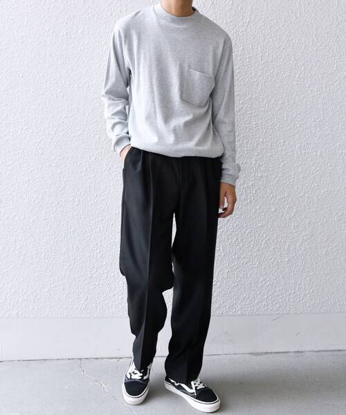 SHIPS any（シップス エニィ）の「SHIPS any: モイスチャー コットン モックネック ロングスリーブ Tシャツ (ロンT)◇（Tシャツ/カットソー・メンズ・ホワイト/ブラック/ライトグレー/オリーブ/ダークグレー/トップグレー・LARGE/X-LARGE/MEDIUM/SMALL）」の15枚目の写真