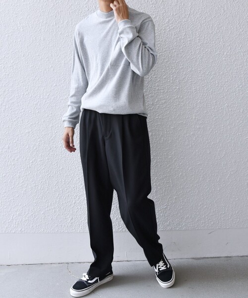 SHIPS any（シップス エニィ）の「SHIPS any: モイスチャー コットン モックネック ロングスリーブ Tシャツ (ロンT)◇（Tシャツ/カットソー・メンズ・ホワイト/ブラック/ライトグレー/オリーブ/ダークグレー/トップグレー・LARGE/X-LARGE/MEDIUM/SMALL）」の16枚目の写真