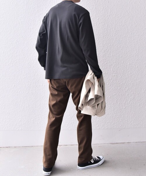 SHIPS any（シップス エニィ）の「SHIPS any: モイスチャー コットン モックネック ロングスリーブ Tシャツ (ロンT)◇（Tシャツ/カットソー・メンズ・ホワイト/ブラック/ライトグレー/オリーブ/ダークグレー/トップグレー・LARGE/X-LARGE/MEDIUM/SMALL）」の21枚目の写真