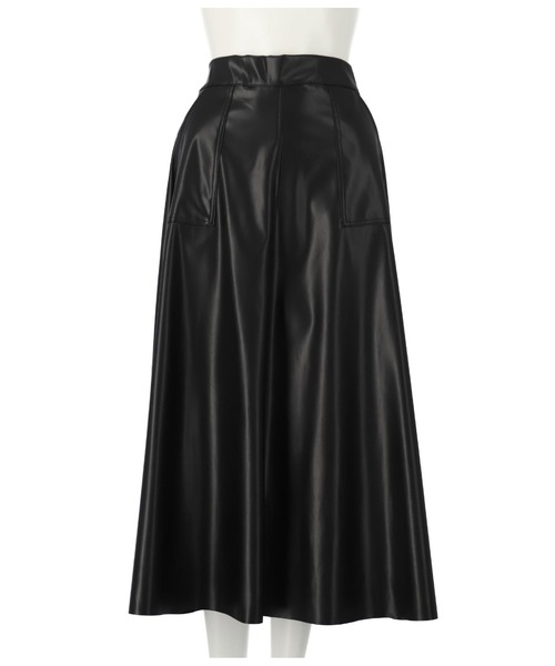 ANAP（アナップ）の「フェイクレザーフレアスカート（スカート・レディース・ブラック/ライトベージュ・FREE）」の13枚目の写真