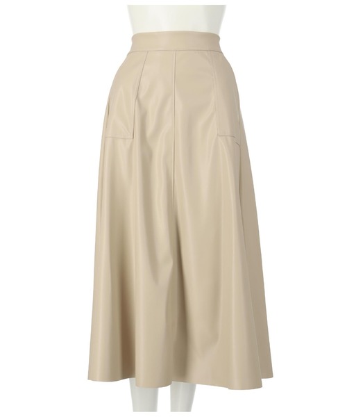 ANAP（アナップ）の「フェイクレザーフレアスカート（スカート・レディース・ブラック/ライトベージュ・FREE）」の14枚目の写真