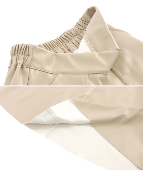 ANAP（アナップ）の「フェイクレザーフレアスカート（スカート・レディース・ブラック/ライトベージュ・FREE）」の16枚目の写真