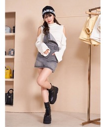 Darich（ダーリッチ）の「デニムサロペットミニスカート（デニム