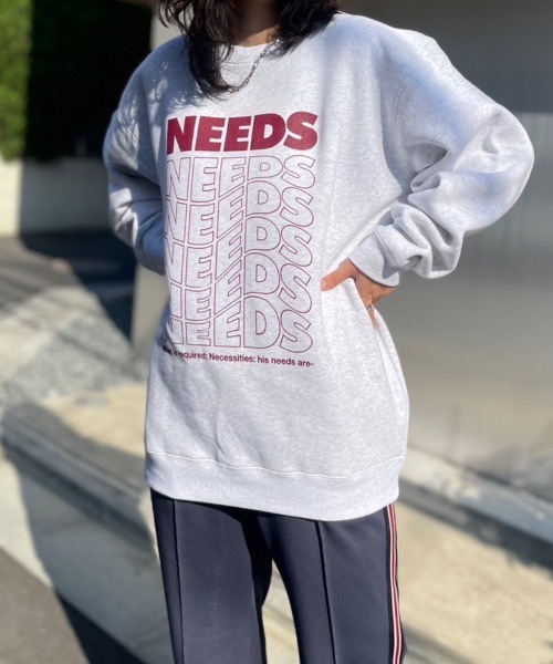 mi via loca(ミヴィアロカ)の「United Athle NEEDS 裏起毛クルーネックスウェット 【PT NO. MVL009】(スウェット・レディース・スミクロ/オートミール/ボルドー・X-LARGE/MEDIUM)」の13枚目の写真