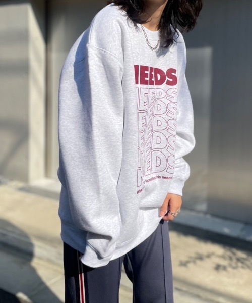mi via loca(ミヴィアロカ)の「United Athle NEEDS 裏起毛クルーネックスウェット 【PT NO. MVL009】(スウェット・レディース・スミクロ/オートミール/ボルドー・X-LARGE/MEDIUM)」の14枚目の写真