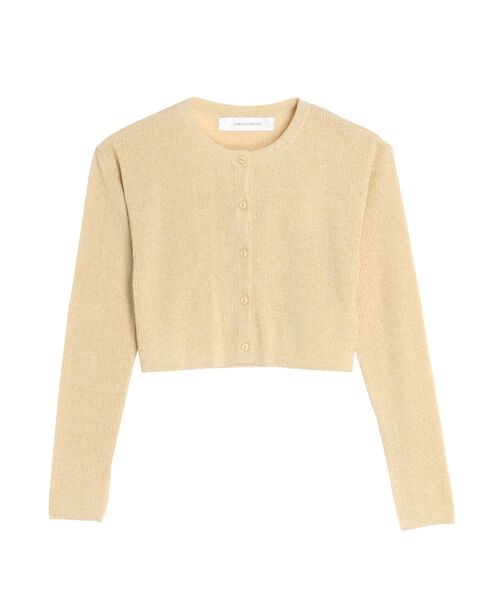 LAGUNAMOON（ラグナムーン）の「ラメショートニットカーディガン（カーディガン/ボレロ・レディース・ゴールド/シルバー/ブルー・FREE）」の3枚目の写真