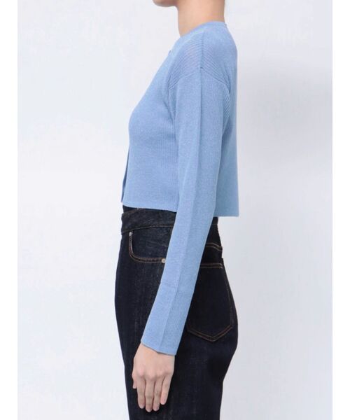 LAGUNAMOON（ラグナムーン）の「ラメショートニットカーディガン（カーディガン/ボレロ・レディース・ゴールド/シルバー/ブルー・FREE）」の10枚目の写真