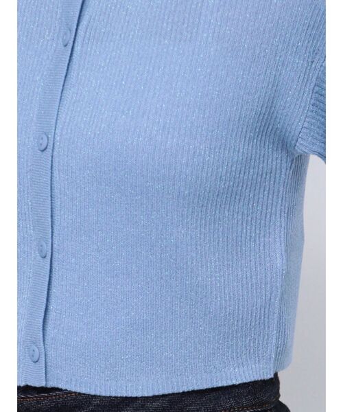 LAGUNAMOON（ラグナムーン）の「ラメショートニットカーディガン（カーディガン/ボレロ・レディース・ゴールド/シルバー/ブルー・FREE）」の14枚目の写真