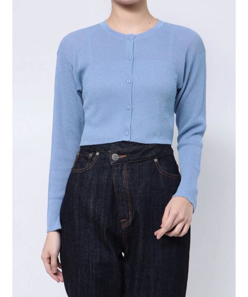 LAGUNAMOON（ラグナムーン）の「ラメショートニットカーディガン（カーディガン/ボレロ・レディース・ゴールド/シルバー/ブルー・FREE）」の22枚目の写真