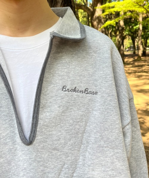 BROKEN BASE（ブロークンベース）の「裏起毛スキッパースウェット