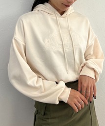 【ISOOK / アイスー】刺繍ロゴクロップドパーカー / クロップド丈 ロゴスウェット  ZOZOTOWN限定