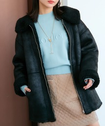 VIS | リバーシブルボアフェイクムートンコート(ムートンコート)