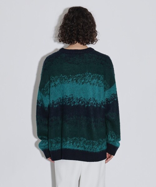 tk.TAKEO KIKUCHI(ティーケータケオキクチ)の「◆シャギーニットプルオーバー(ニット/セーター・メンズ・ブラック/ライトグレー系9/サックスブルー/ブルー系1/ダークグリーン系1・01/02/03)」の9枚目の写真