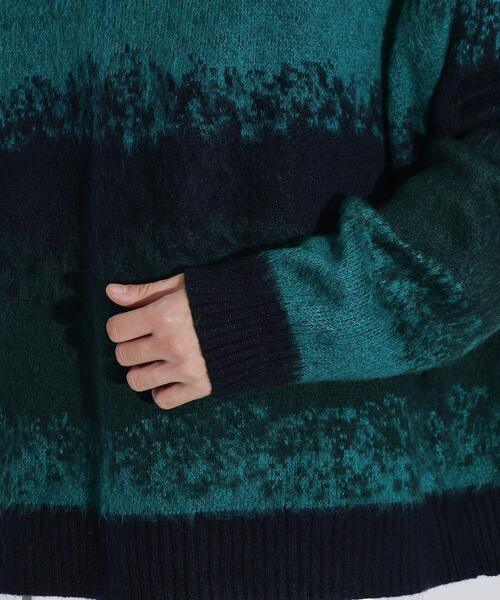 tk.TAKEO KIKUCHI(ティーケータケオキクチ)の「◆シャギーニットプルオーバー(ニット/セーター・メンズ・ブラック/ライトグレー系9/サックスブルー/ブルー系1/ダークグリーン系1・01/02/03)」の11枚目の写真