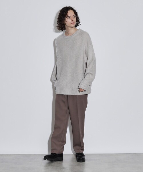 tk.TAKEO KIKUCHI(ティーケータケオキクチ)の「◆シャギーニットプルオーバー(ニット/セーター・メンズ・ブラック/ライトグレー系9/サックスブルー/ブルー系1/ダークグリーン系1・01/02/03)」の16枚目の写真