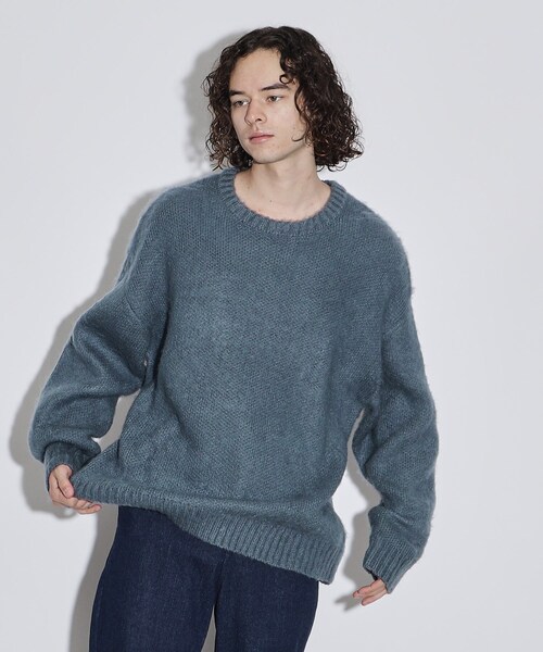 tk.TAKEO KIKUCHI(ティーケータケオキクチ)の「◆シャギーニットプルオーバー(ニット/セーター・メンズ・ブラック/ライトグレー系9/サックスブルー/ブルー系1/ダークグリーン系1・01/02/03)」の22枚目の写真