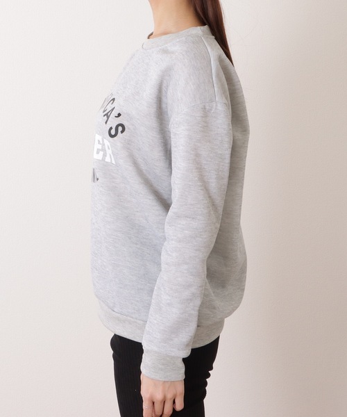 Lace Ladies(レースレディース)の「ロゴ付き オーバーサイズ 長袖 スウェット プルオーバー(スウェット・レディース・グレー/ネイビー・M/XL)」の13枚目の写真