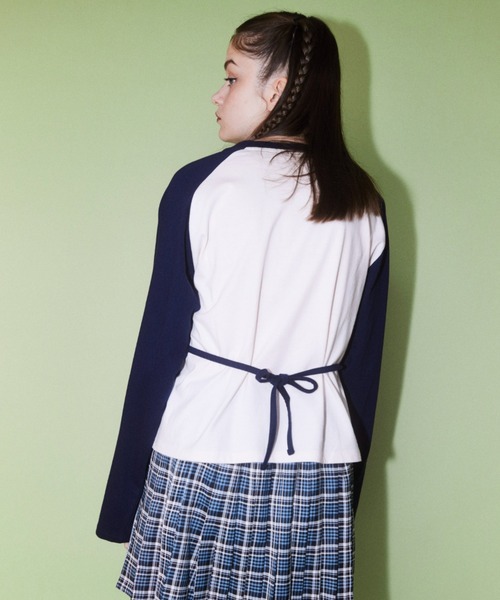 Candy Stripper（キャンディストリッパー）の「ADORE YOU RAGLAN トップス（Tシャツ/カットソー・レディース・ピンク/オフホワイト/ライトブルー・2）」の9枚目の写真