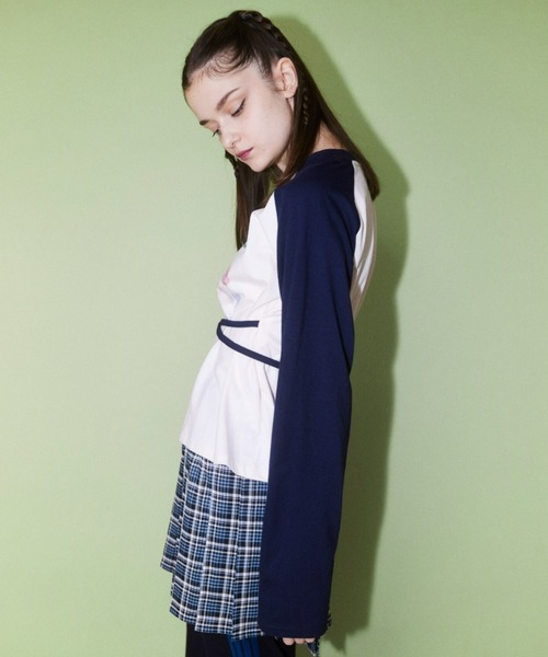 Candy Stripper（キャンディストリッパー）の「ADORE YOU RAGLAN トップス（Tシャツ/カットソー・レディース・ピンク/オフホワイト/ライトブルー・2）」の5枚目の写真