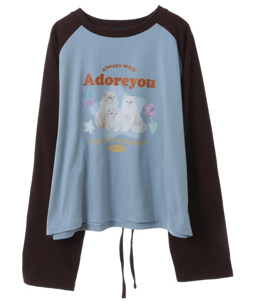 Candy Stripper（キャンディストリッパー）の「ADORE YOU RAGLAN トップス（Tシャツ/カットソー・レディース・ピンク/オフホワイト/ライトブルー・2）」の22枚目の写真