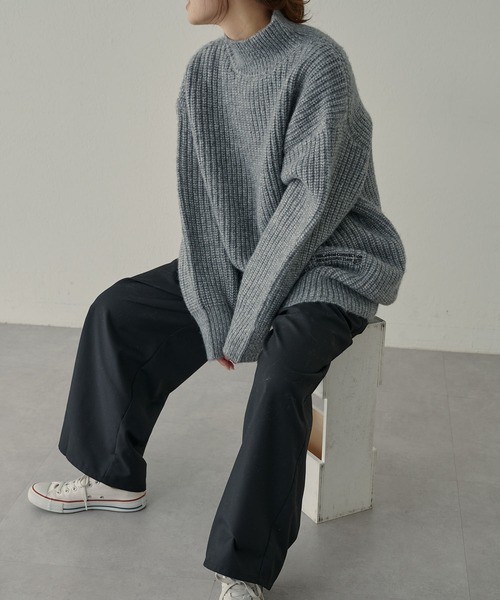 【セール】【F&B】リサイクルポリエステルハイネック畦ニット(ニット/セーター)|FEEL GOOD CONNECTION AND BLISSFUL TIME(フィールグッドコネクションアンドブリスフルタイム) 【セール】【F&B】リサイクルポリエステルハイネック畦ニット(ニット/セーター)|FEEL GOOD CONNECTION AND BLISSFUL TIME(フィールグッドコネクションアンドブリスフルタイム)