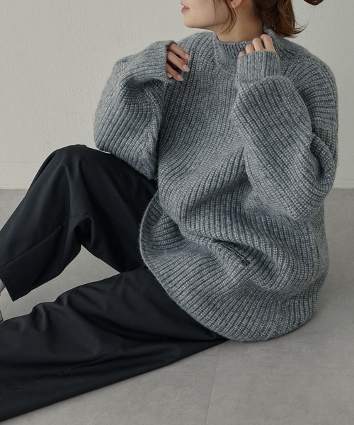 【セール】【F&B】リサイクルポリエステルハイネック畦ニット(ニット/セーター)|FEEL GOOD CONNECTION AND BLISSFUL TIME(フィールグッドコネクションアンドブリスフルタイム) 【セール】【F&B】リサイクルポリエステルハイネック畦ニット(ニット/セーター)|FEEL GOOD CONNECTION AND BLISSFUL TIME(フィールグッドコネクションアンドブリスフルタイム)