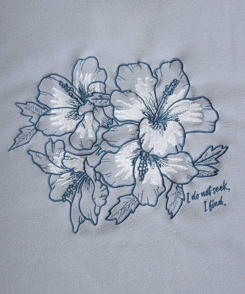 ANPAS（アンパス）の「Amunzen Flower Embroidery T-shirt/梨地 フラワー刺繍 オーバーサイズ Tシャツ 半袖（Tシャツ/カットソー・メンズ・ブラック系その他/ブラック系その他2/グレー系その他/ホワイト系その他/グレー系その他2/ホワイト系その他2・L/M）」の9枚目の写真