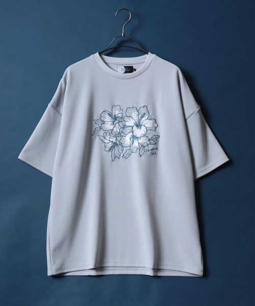 ANPAS（アンパス）の「Amunzen Flower Embroidery T-shirt/梨地 フラワー刺繍 オーバーサイズ Tシャツ 半袖（Tシャツ/カットソー・メンズ・ブラック系その他/ブラック系その他2/グレー系その他/ホワイト系その他/グレー系その他2/ホワイト系その他2・L/M）」の18枚目の写真