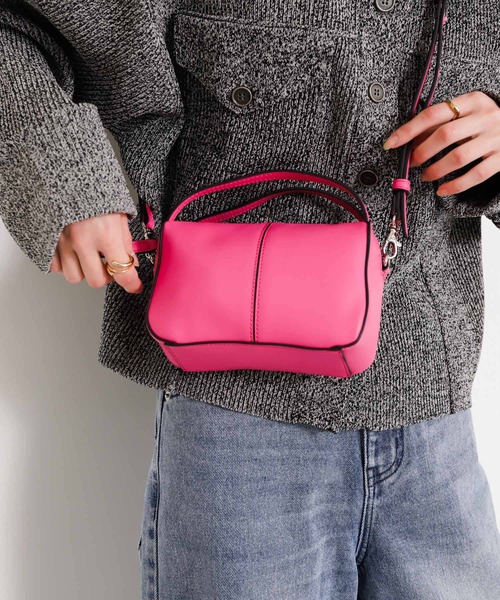 SENSE OF PLACE by URBAN RESEARCH(センスオブプレイスバイアーバンリサーチ)の「2WAYセンターシームプチショルダーバッグ(ショルダーバッグ・レディース・シルバー/アイボリー/ピンク/ブラック/ミント/ゴールド・ONE)」の10枚目の写真