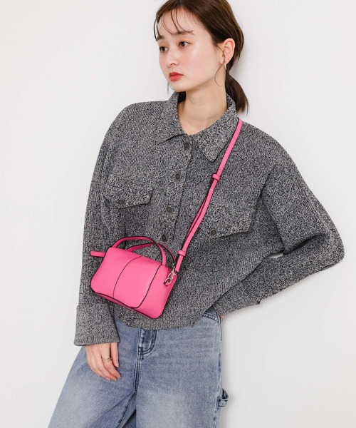 SENSE OF PLACE by URBAN RESEARCH(センスオブプレイスバイアーバンリサーチ)の「2WAYセンターシームプチショルダーバッグ(ショルダーバッグ・レディース・シルバー/アイボリー/ピンク/ブラック/ミント/ゴールド・ONE)」の14枚目の写真