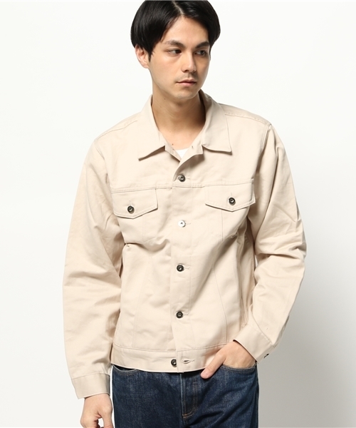 SHIPS（シップス）の「TELLASON: ピケ ジャケット（ブルゾン・メンズ・ブラック/ベージュ・MEDIUM/LARGE/SMALL）」の2枚目の写真